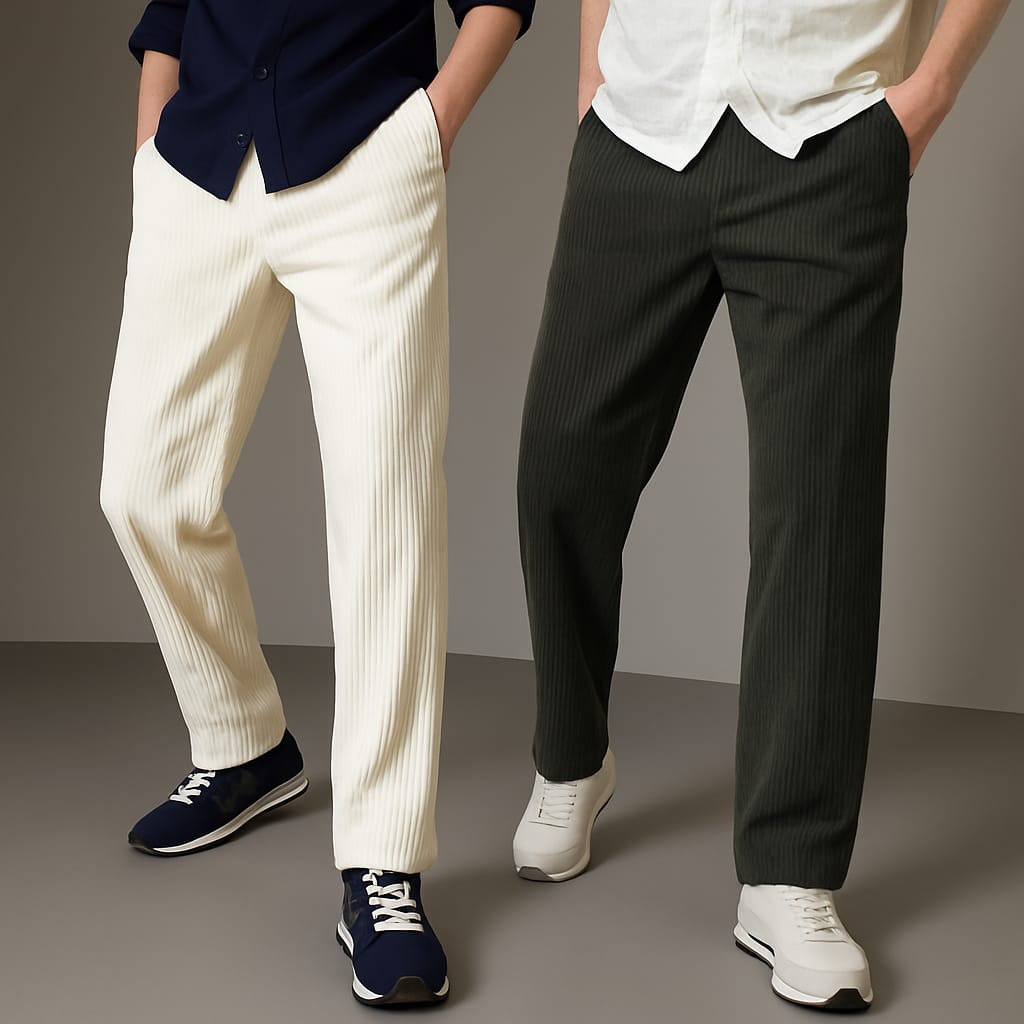 Combo of 2 Men's Caudray Fabric Stylish Pants