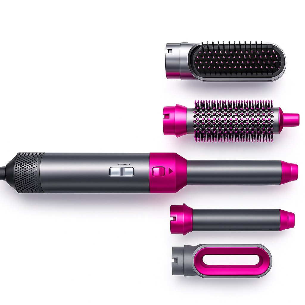 5-in-1 Detachable Hot Air Brush & Hair Dryer Comb